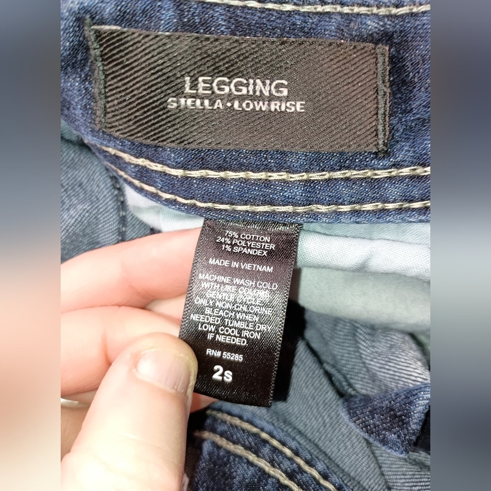 Express jeans Stella Lowrise‎ Blue Denim Legging Jeans 2S (#1,156) - Picture 6 of 8